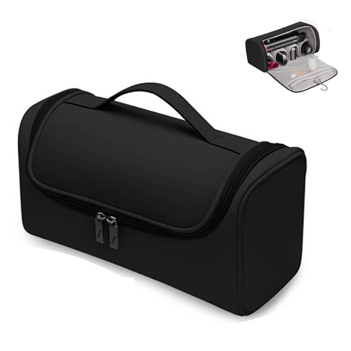 MAYCREATE Travel Storage Bag for Dyson Air wrap Holder Hair Styler Organizer for Airwrap Attachments Portable Storage Bag with Hanging Hook, Black (Bag Only) MAYCREATE Travel Storage Bag for Dyson Air wrap Holder Hair Styler Organizer for Airwrap Attachments Portable Storage Bag with Hanging Hook, Black (Bag Only)